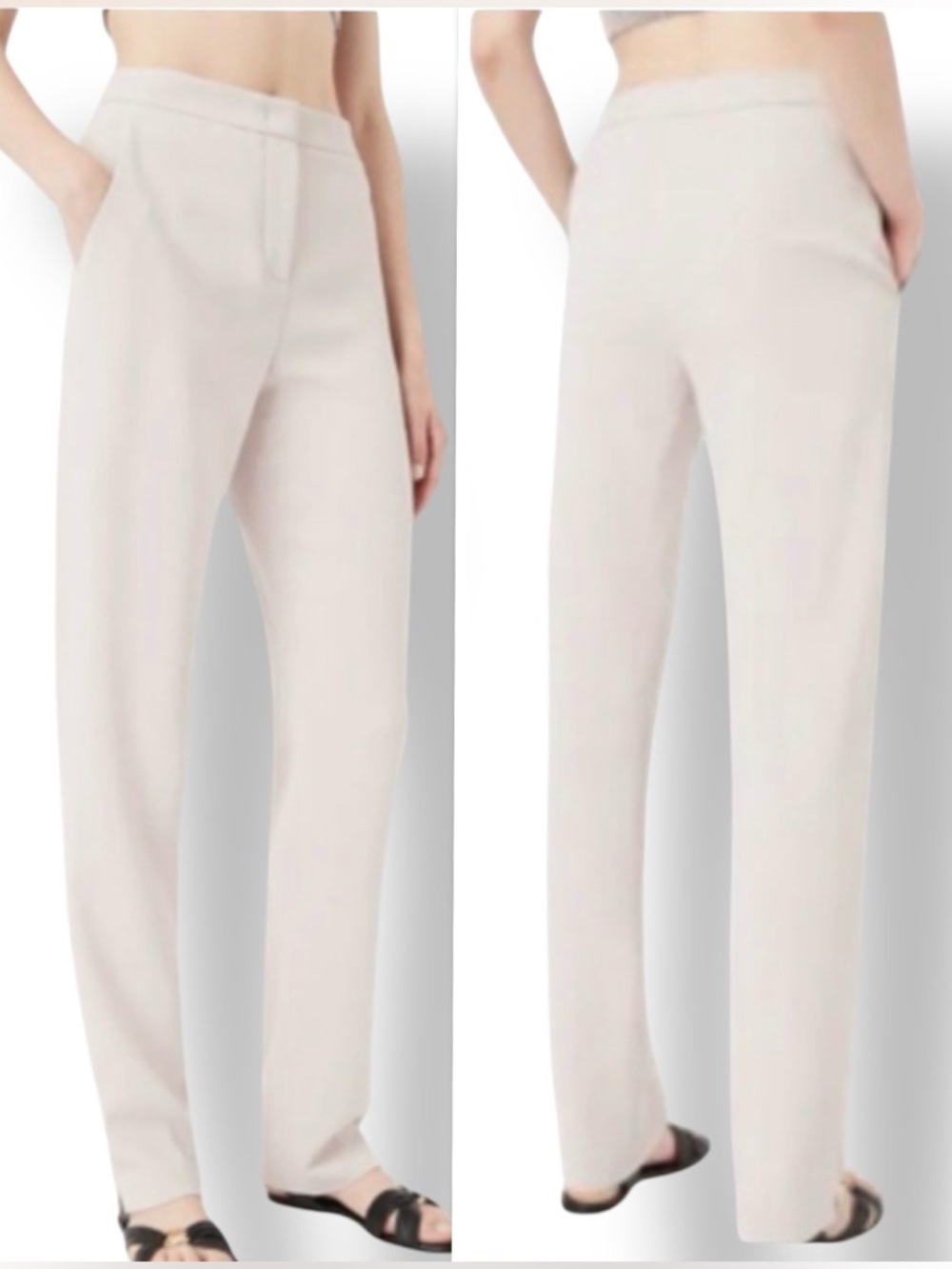ARMANI COLLEZIONI Khaki Straight Leg Pants Size 12